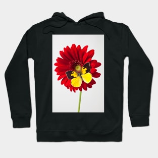 Dogface Butterfly On Red Mum Hoodie